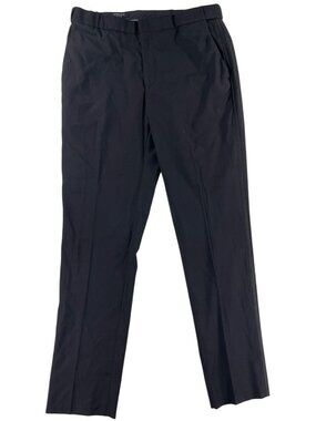 Seven 26 Pants Super 140 Merino Wool Black Dress Tailored Fit Men's Sz 32x32 NEW